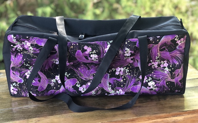 Purple Koi Mahjongg Storage Set The Zippered Tote-ster and Large Zini