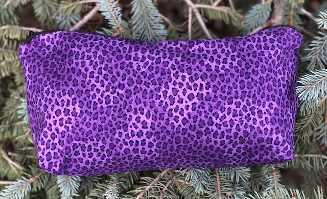 Purple Leopard Spots Large Zini Flat Bottom Bag