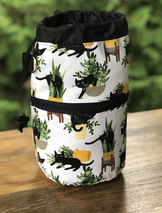 Just Purrlanted Kipster Knitting Project Bag