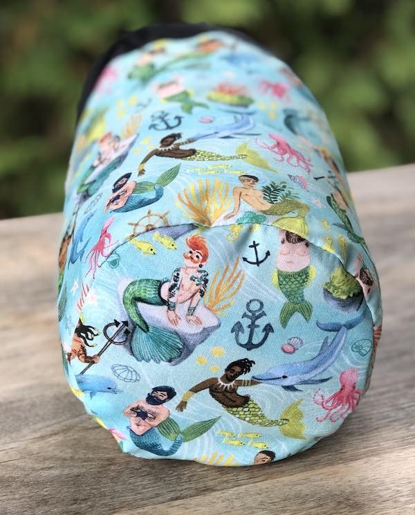 Queen of the Sea SueBee Round Drawstring Bag