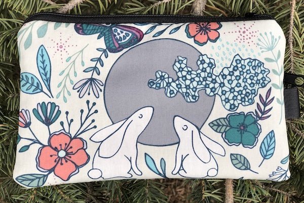 Rabbit Moon Mini Wallet Purse Organizer, smaller smart phones wallet, The Sweet Pea
