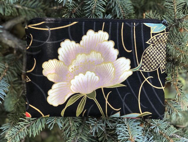 Red Peony zippered bag, The Scooter