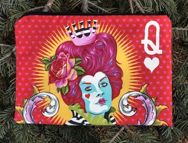 Red Queen zippered bag, The Scooter, Tula Pink's Curiouser and Curiouser