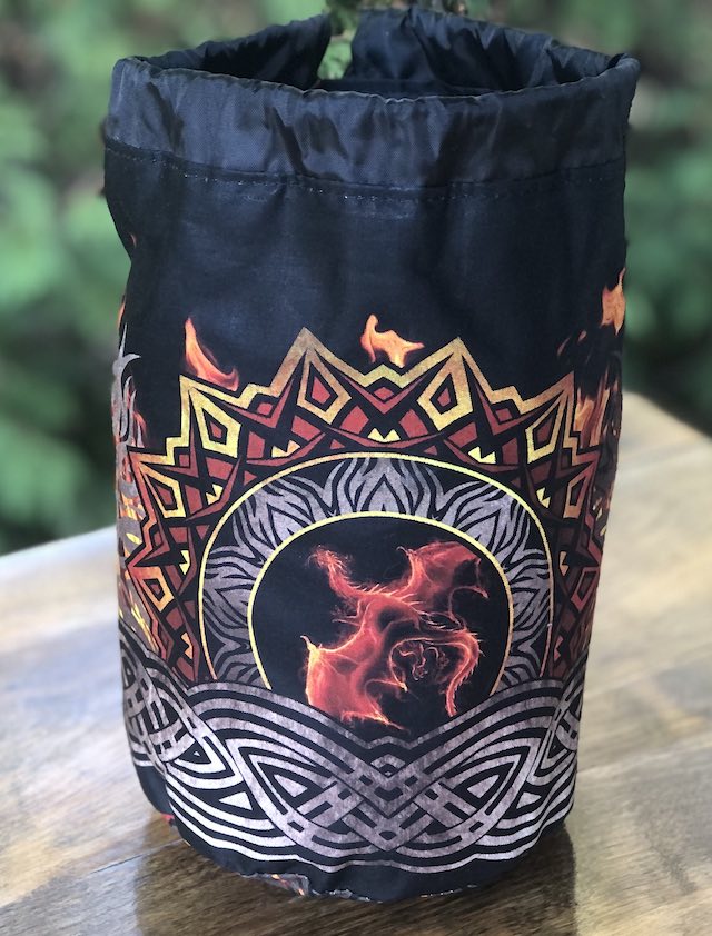 Red Dragons SueBee Round Drawstring Bag