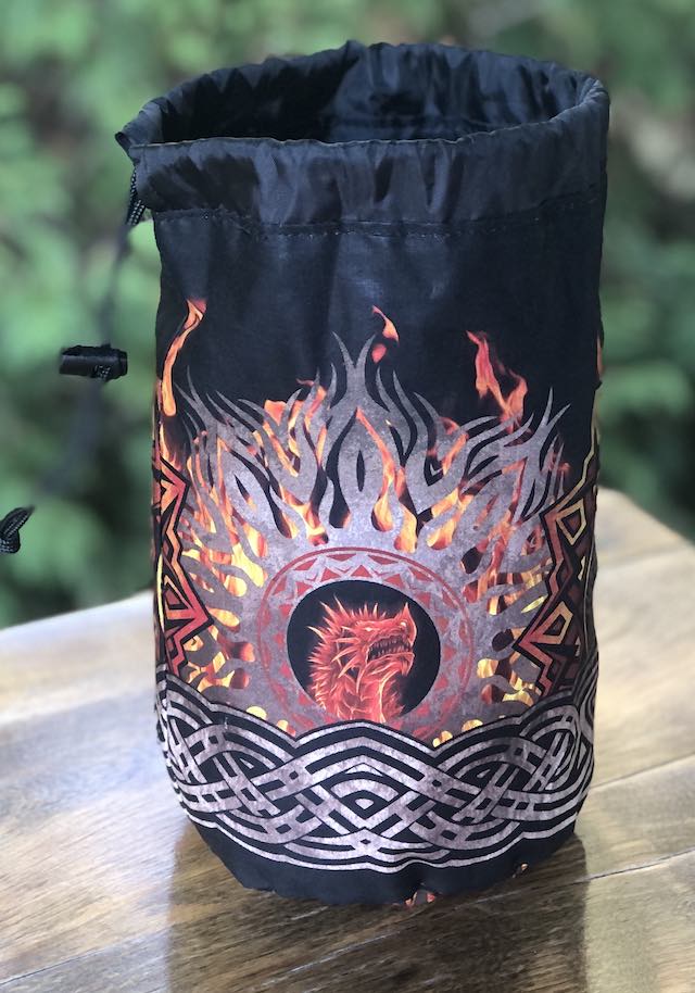 Red Dragons SueBee Round Drawstring Bag