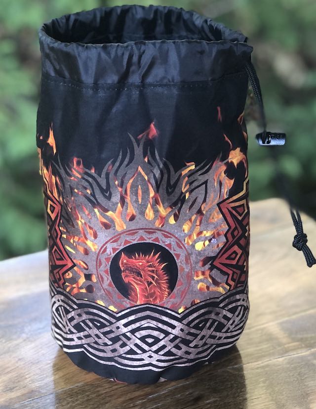Red Dragons SueBee Round Drawstring Bag