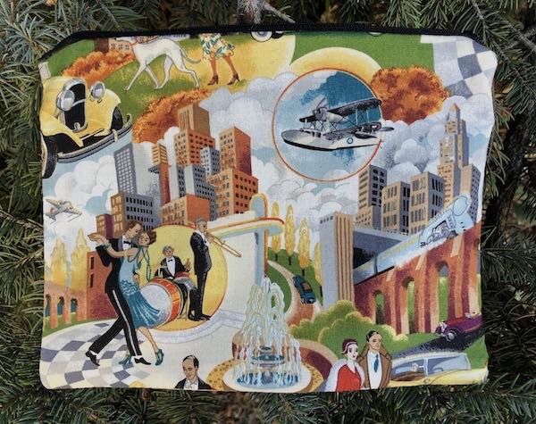 Roaring 20's Mahjongg card and coin purse, The Slide