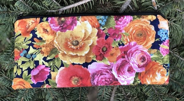 Roots of Joy pouch for 8" knitting needles or reusable utensils, The Deep Sleek