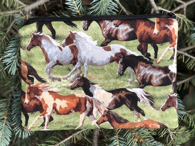 Running Horses zippered bag, The Scooter