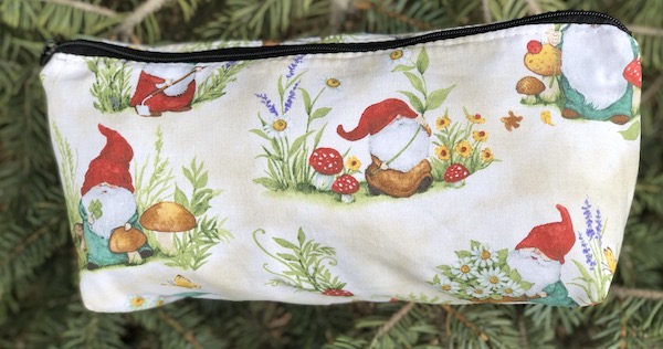 Savor the Gnoment  tan flat bottom bag, The Zini