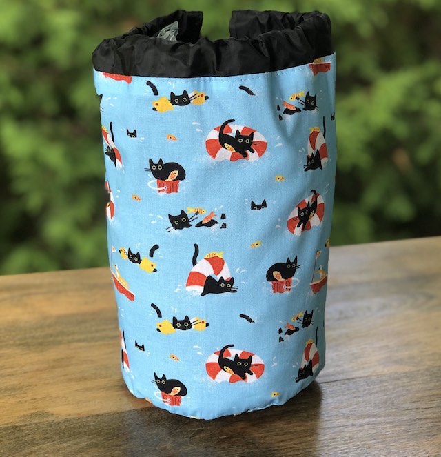 Sea Cats SueBee Round Drawstring Bag