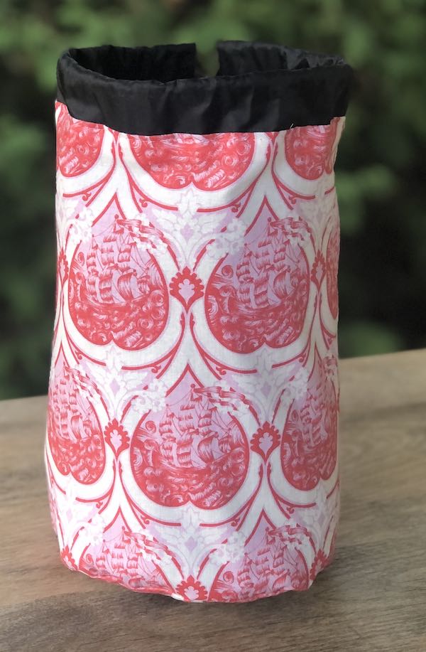 Tula Pink's Sea of Tears SueBee Round Drawstring Bag