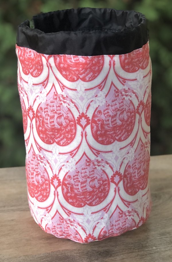 Tula Pink's Sea of Tears SueBee Round Drawstring Bag