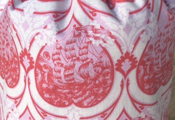 Tula Pink's Sea of Tears SueBee Round Drawstring Bag