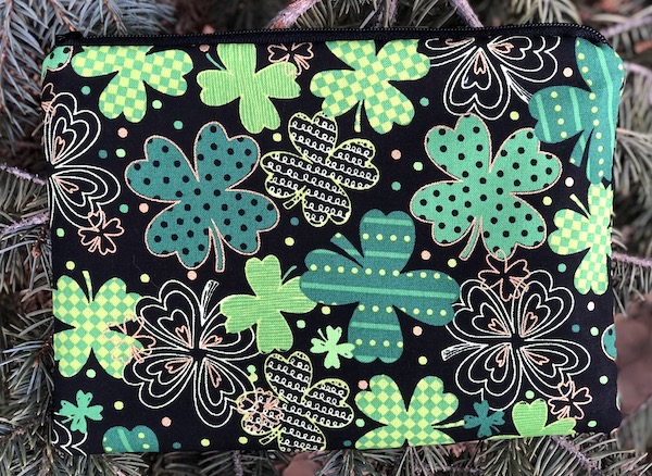 Scattered Shamrock zippered bag, The Scooter