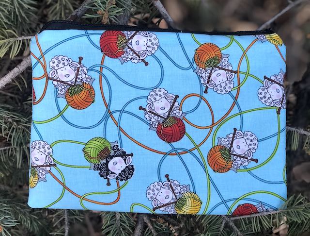 Sheepy Knitters zippered bag, The Scooter