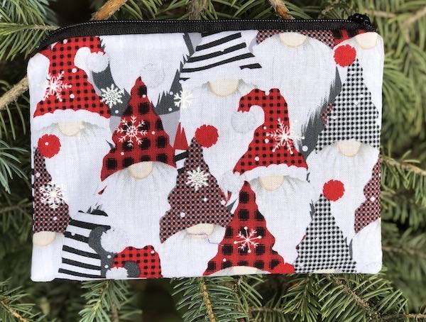 Snowy Gnomes Goldie zippered bag