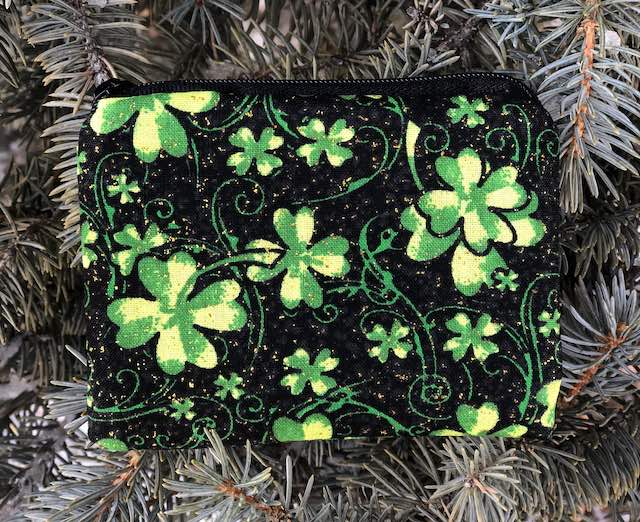 Sparkly Shamrocks coin purse, The Raven
