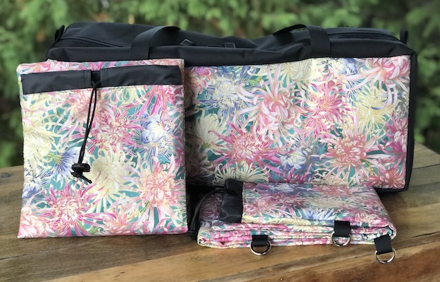 Spider Mums Supa Dupa Mahjongg Storage Set, The Zippered Tote-ster, Large Zini, Racker and Mattie