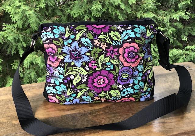 Tula Pink's Spider Blossoms small Honeysuckle zippered tote