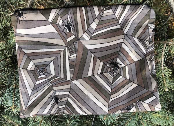 Spider Webs Supa Scribe extra large pencil case or makeup bag