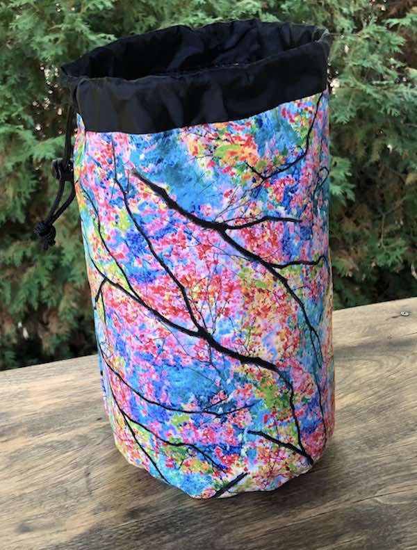 Spring Trees SueBee Round Drawstring Bag