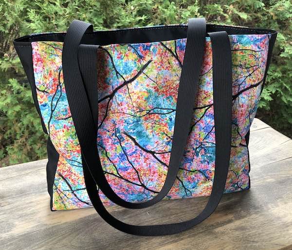 Spring Trees Medium Fleur Tote, wide