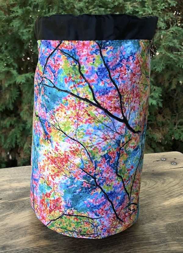 Spring Trees SueBee Round Drawstring Bag