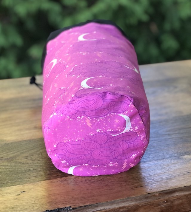 Storm Clouds SueBee Round Drawstring Bag, Tula Pink