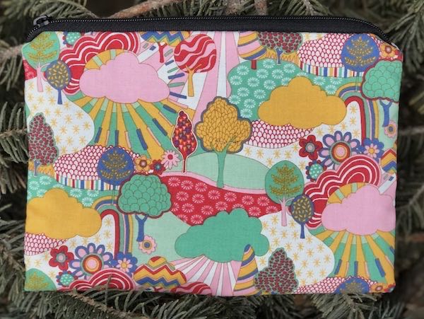 Sunny Afternoon zippered bag, The Scooter, pick green or blue