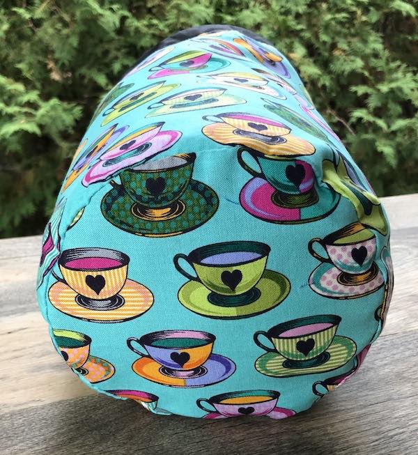 Tea Time SueBee Round Drawstring Bag, Curiouser and Curiouser