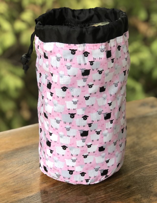 Tiny Sheep SueBee Round Drawstring Bag