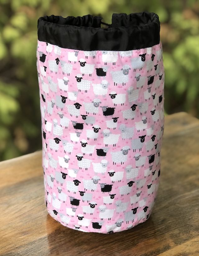 Tiny Sheep SueBee Round Drawstring Bag