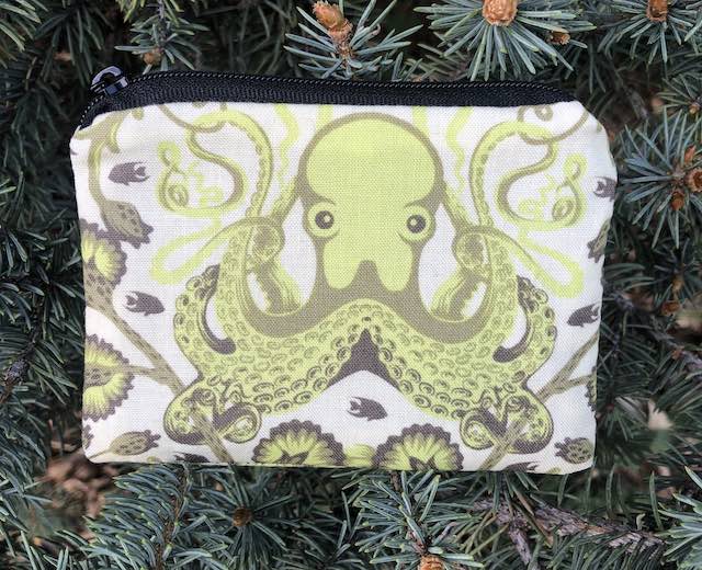 Tula Pink's Octo Garden coin purse, The Raven