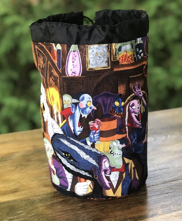 Unhappy Hour SueBee Round Drawstring Bag