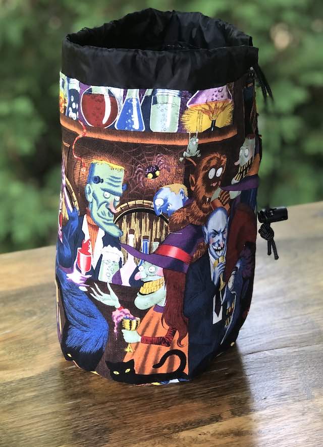 Unhappy Hour SueBee Round Drawstring Bag