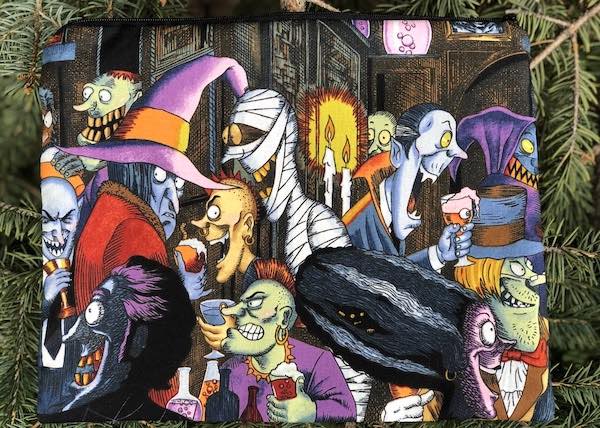 Unhappy Hour Supa Scribe extra large pencil case or makeup bag