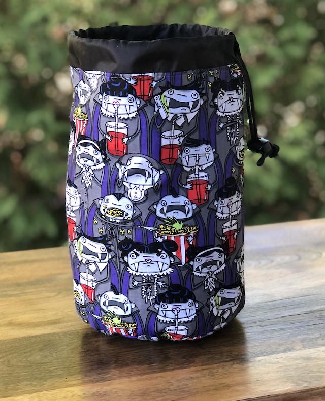Vampires at the Movies SueBee Round Drawstring Bag