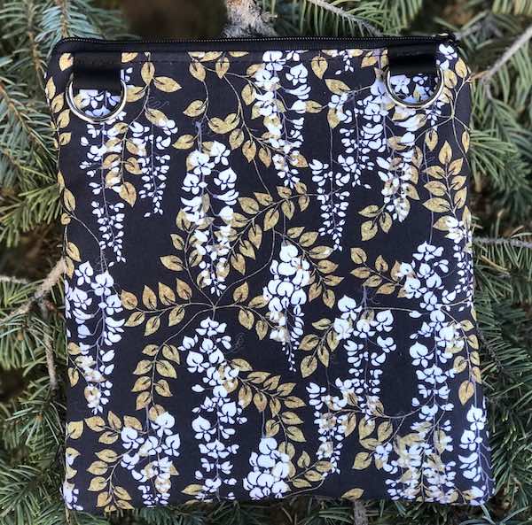 White Wisteria convertible clutch, wristlet or shoulder bag, The Squirrel