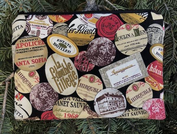 Wine Labels zippered bag, The Scooter