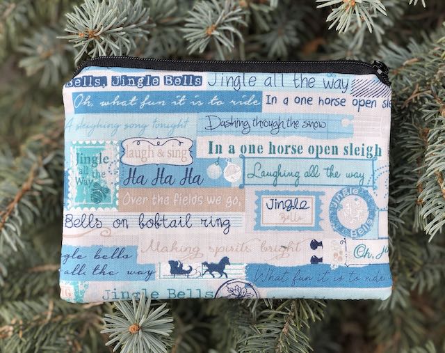 Jingle Bells Goldie zippered bag