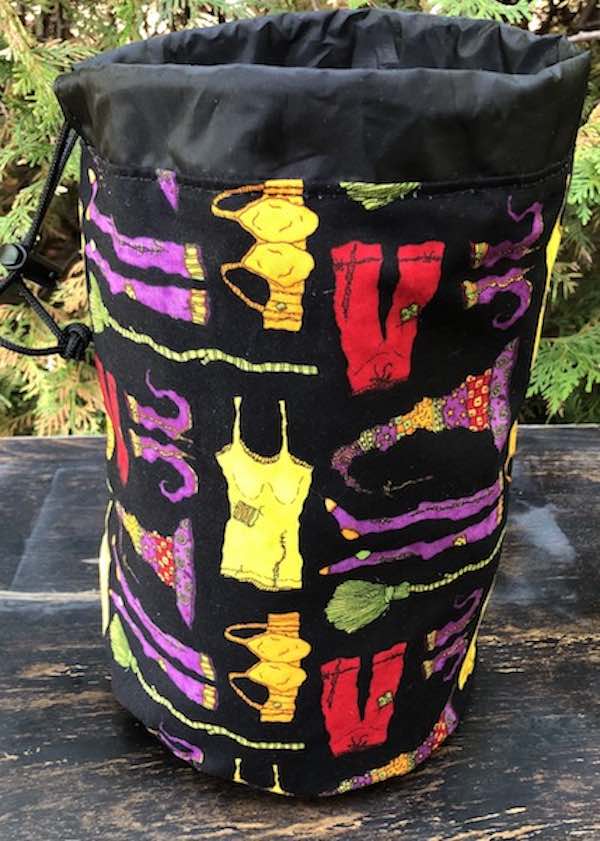 Witches Undies SueBee Round Drawstring Bag