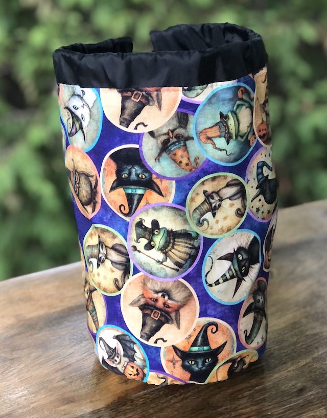 Witchy Woodland SueBee Round Drawstring Bag