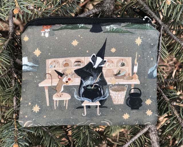 Flying Wizard Badger coin purse, The Raven