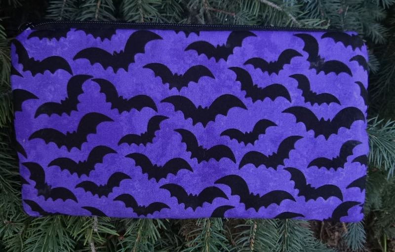 Bats on Purple Deep Scribe pen and pencil case