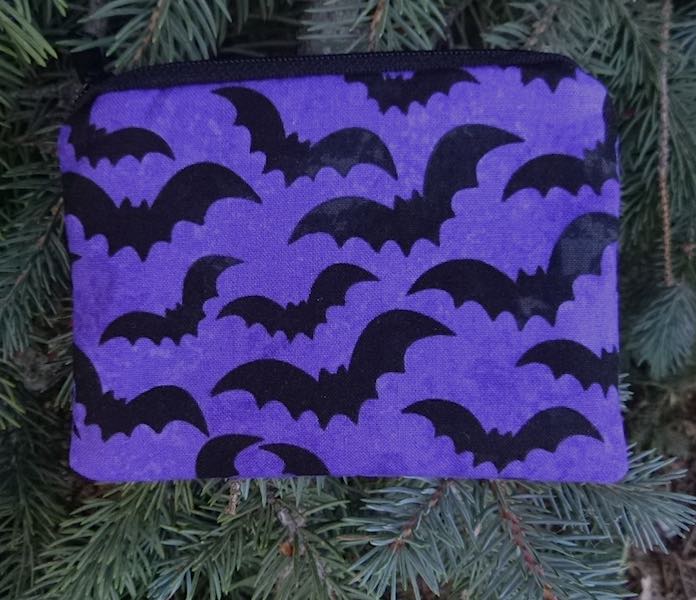 Bats on Purple Coin Purse, The Raven