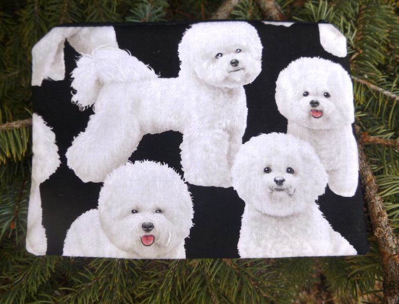 Bichon Frise zippered bag, The Scooter