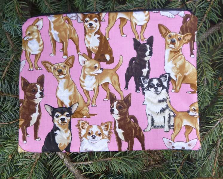 Chihuahua Mahjongg card and coin purse, The Slide