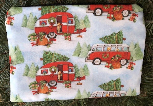 Christmas Camping zippered bag, The Scooter