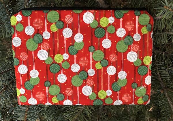 Christmas Knitting zippered bag, The Scooter